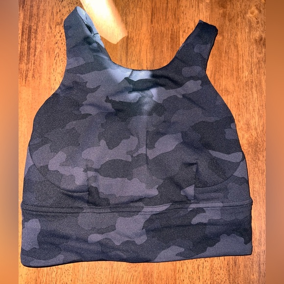 Lululemon Wunder Train Longline Bra in Heritage 365 Camo Deep Coal Multi size 4 - Picture 1 of 4